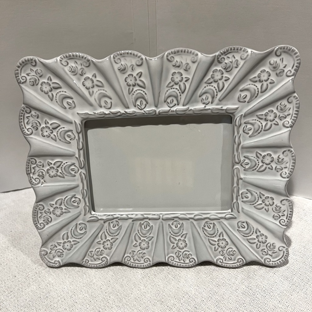 Ceramic picture frame